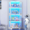 BROTTAR® White 65″ Lighted Corner Glass Cabinet