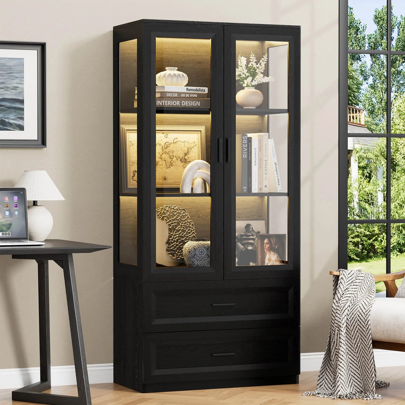BROTTAR® All-in-One Display Cabinet with Shelves