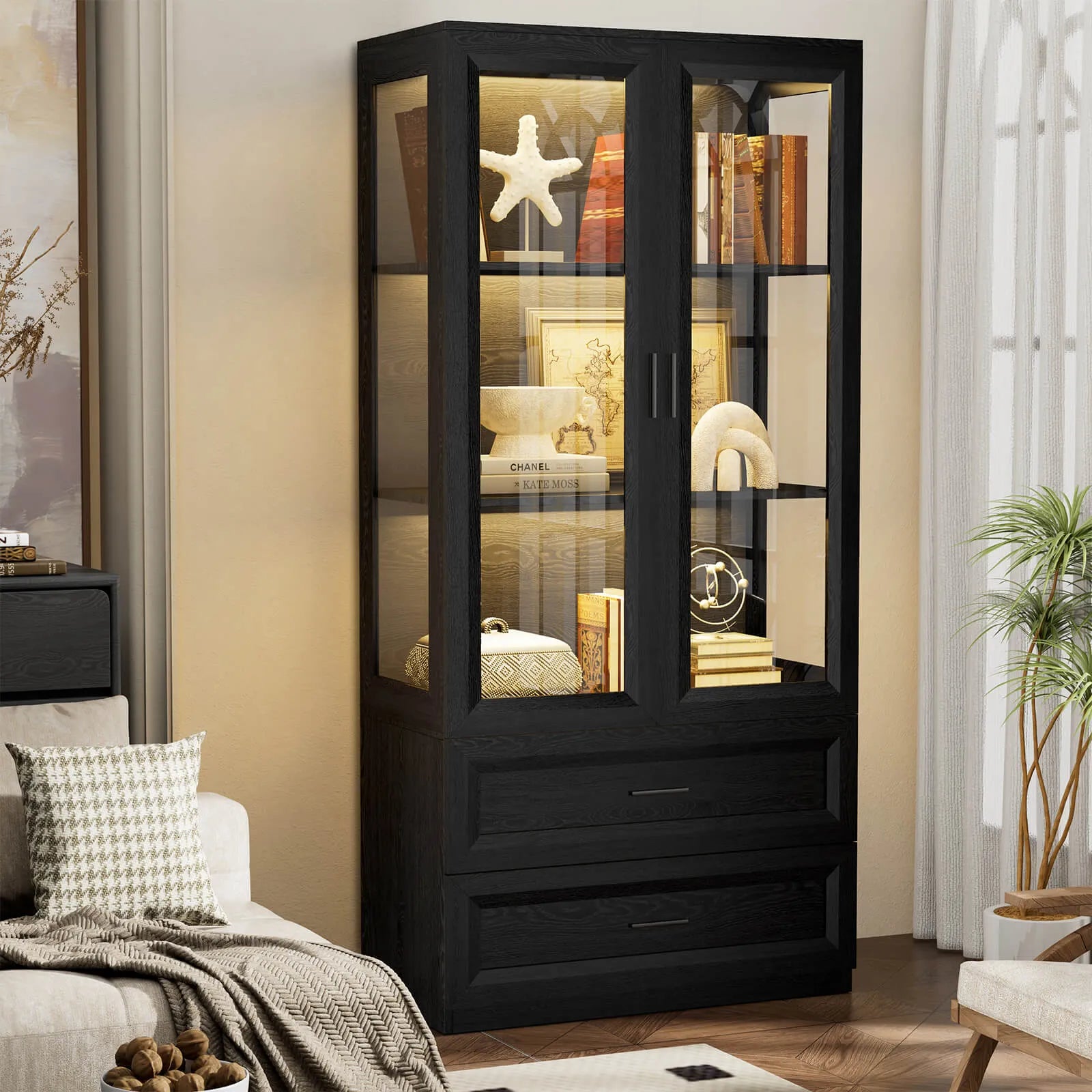 BROTTAR® All-in-One Display Cabinet with Shelves