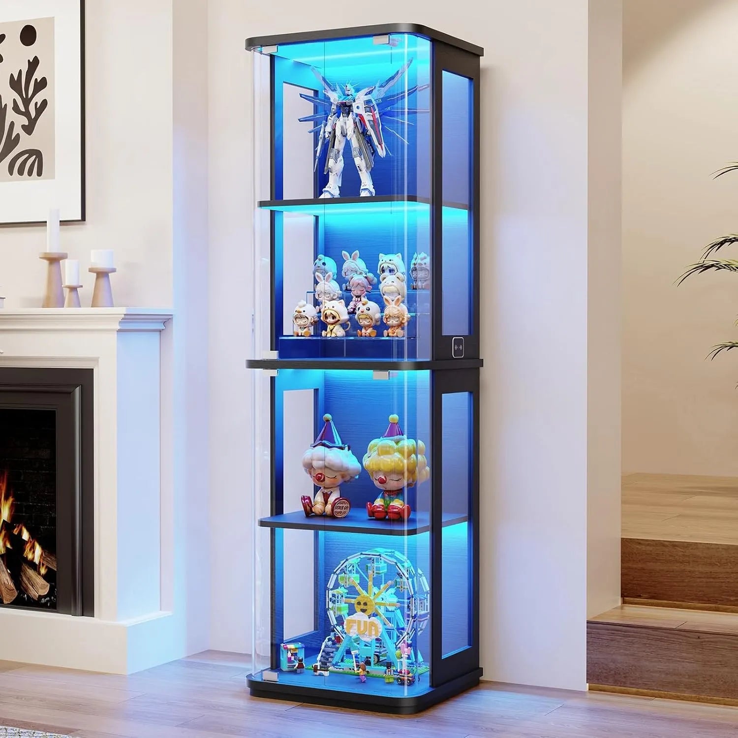 BROTTAR Smart Curved Glass Display Cabinet