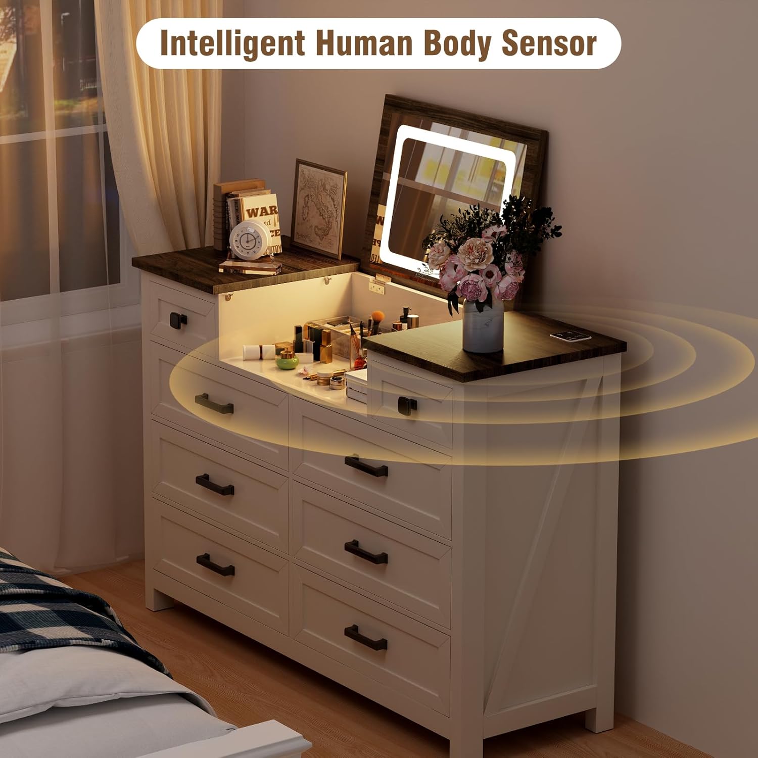 Dresser with Mirror for Bedroom