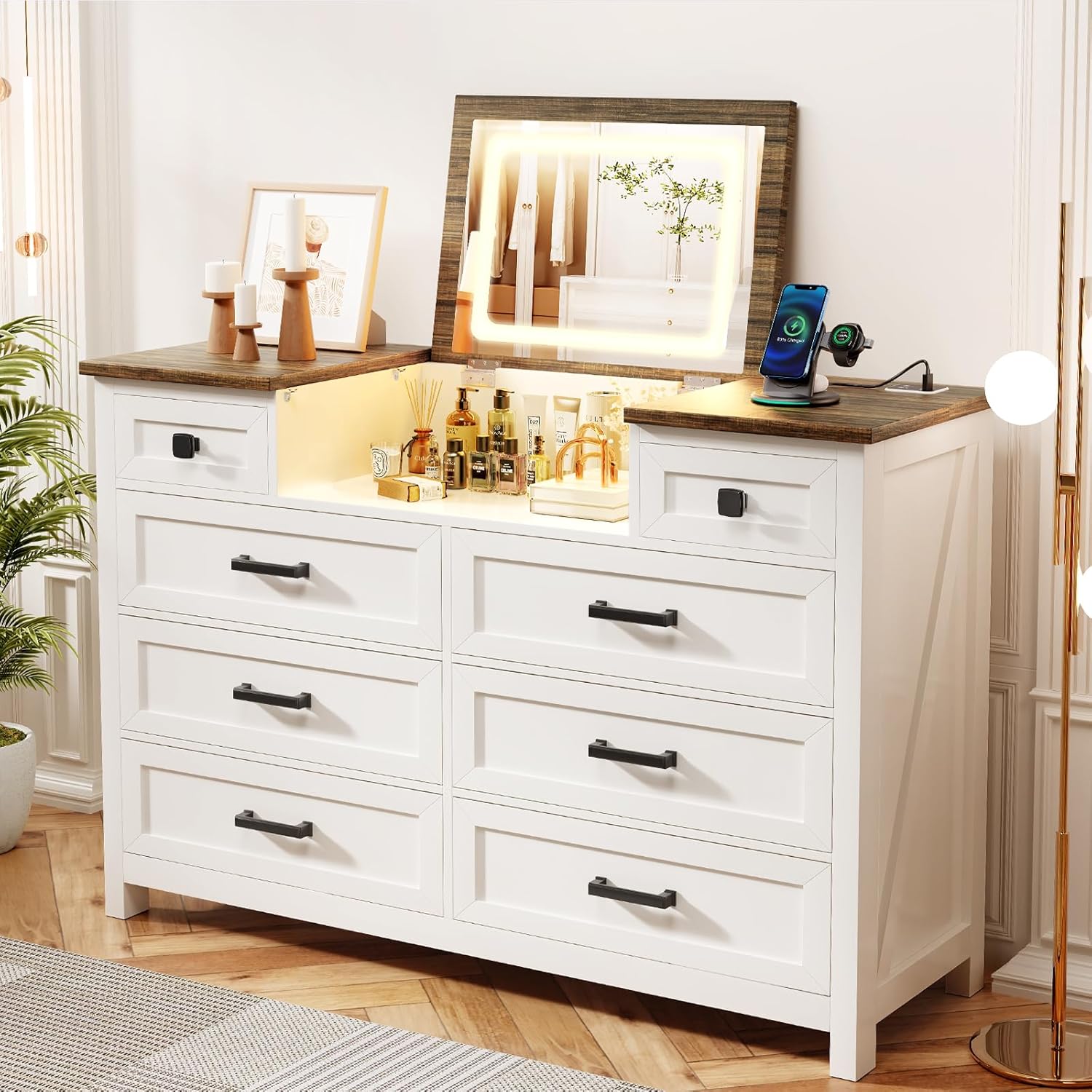 Dresser with Mirror for Bedroom