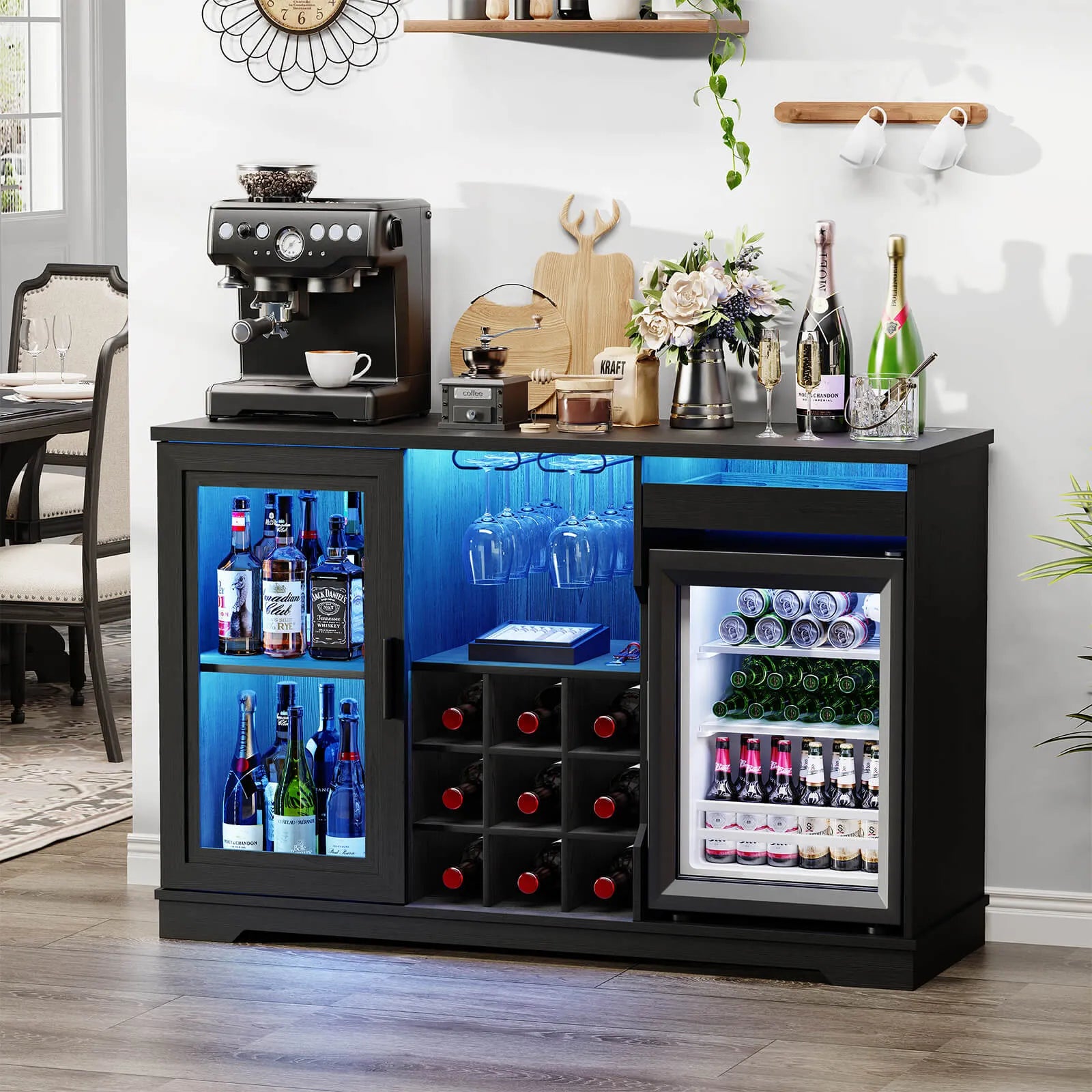 BROTTAR® 47″ All-in-One Wine & Coffee Bar Cabinet